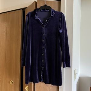 Purple Velvet Dress